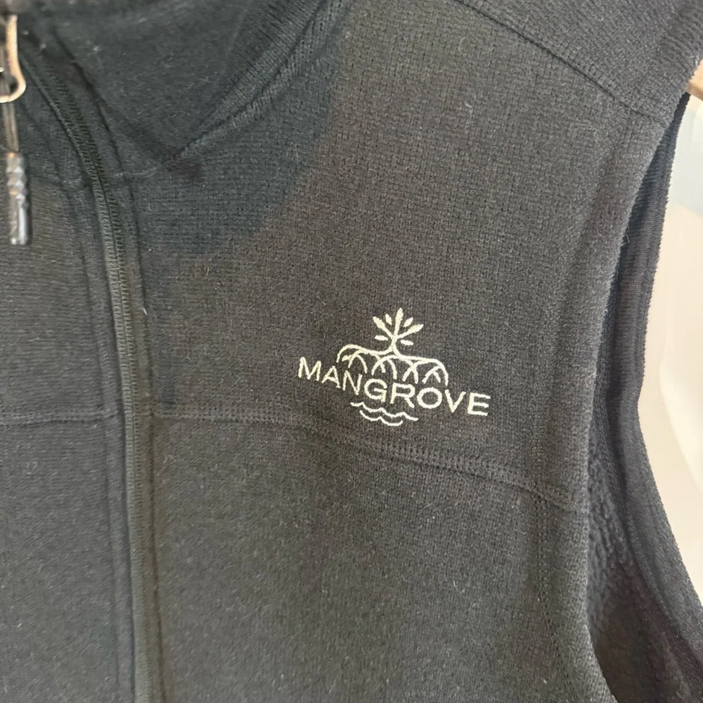 THE NORTH FACE Mens Fleece Black Vest Medium Logo